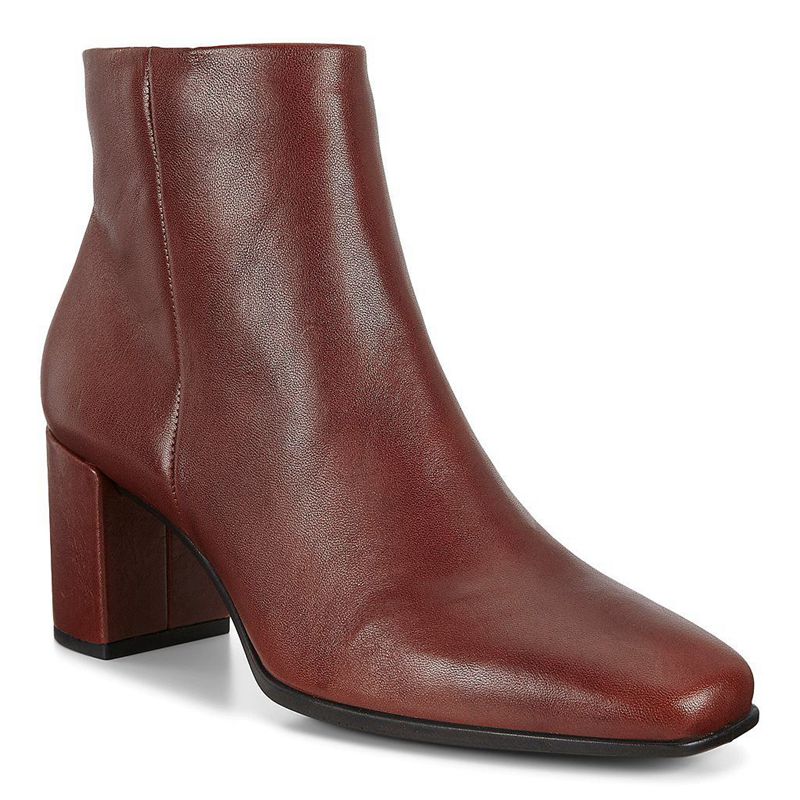 Women Boots Ecco Shape 60 Squared - Heels Brown - India JMXOZG064